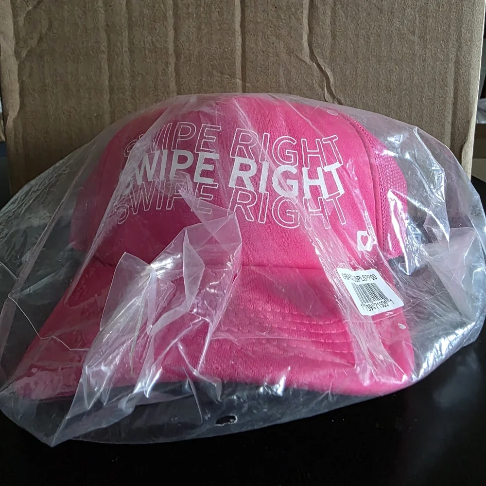 Bioworld Valentine's Day Swipe Right Pink Foam Trucker‎ Hat